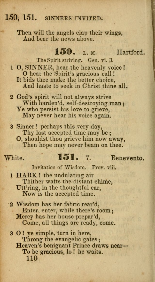 Select Hymns: adapted to the devotional exercises of the Baptist denomination (2nd ed.) page 110