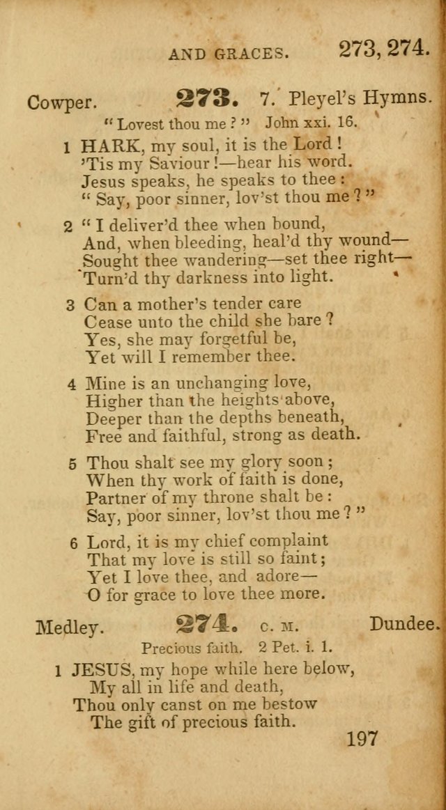 Select Hymns: adapted to the devotional exercises of the Baptist denomination (2nd ed.) page 197