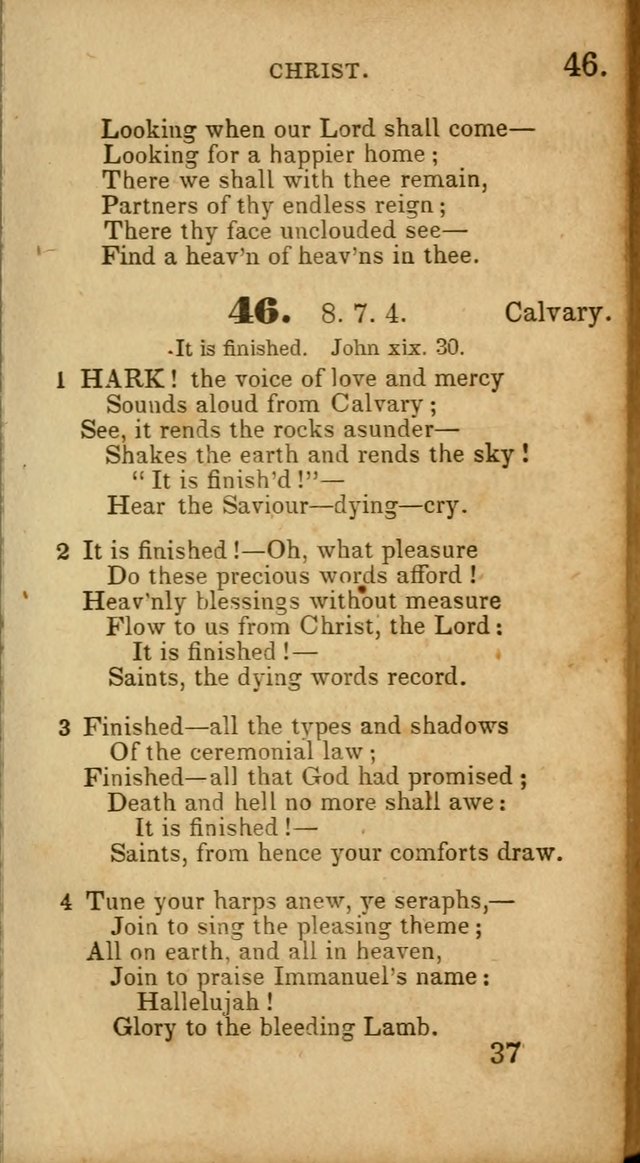 Select Hymns: adapted to the devotional exercises of the Baptist denomination (2nd ed.) page 37