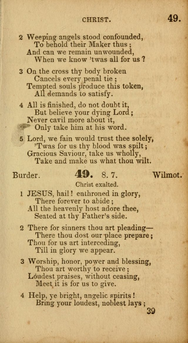 Select Hymns: adapted to the devotional exercises of the Baptist denomination (2nd ed.) page 39