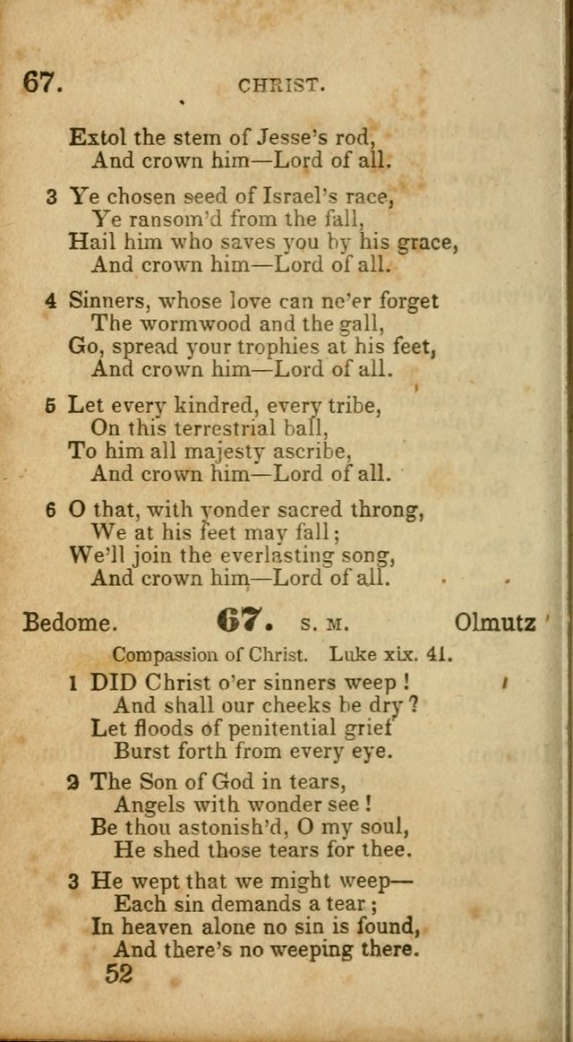 Select Hymns: adapted to the devotional exercises of the Baptist denomination (2nd ed.) page 52