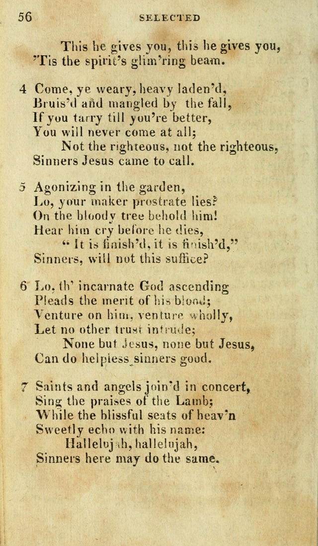 A Selection of Hymns, from the Best Authors page 60