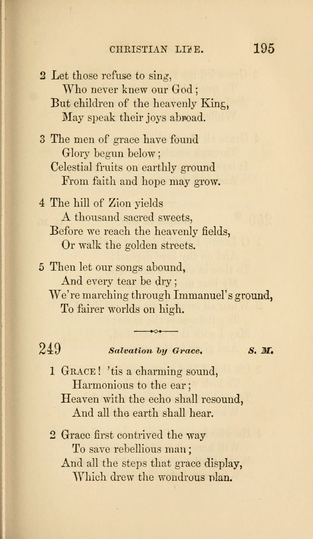 Social Hymn Book: Being the Hymns of the Social Hymn and Tune Book for the Lecture Room, Prayer Meeting, Family, and Congregation (2nd ed.) page 195