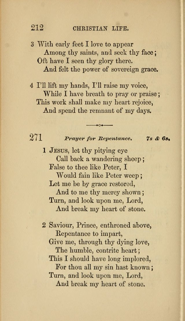 Social Hymn Book: Being the Hymns of the Social Hymn and Tune Book for the Lecture Room, Prayer Meeting, Family, and Congregation (2nd ed.) page 212