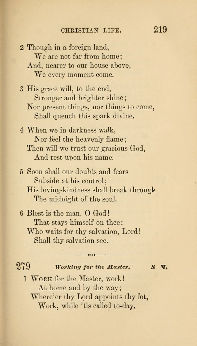 Social Hymn Book: Being the Hymns of the Social Hymn and Tune Book for the Lecture Room, Prayer Meeting, Family, and Congregation (2nd ed.) page 219
