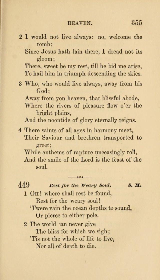 Social Hymn Book: Being the Hymns of the Social Hymn and Tune Book for the Lecture Room, Prayer Meeting, Family, and Congregation (2nd ed.) page 357