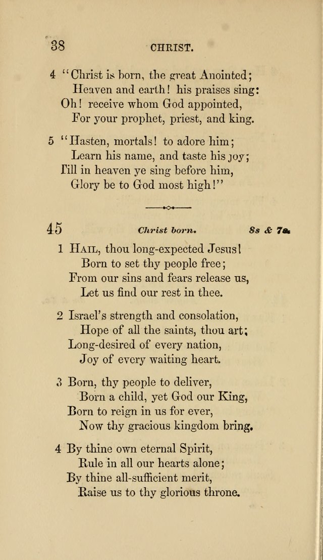 Social Hymn Book: Being the Hymns of the Social Hymn and Tune Book for the Lecture Room, Prayer Meeting, Family, and Congregation (2nd ed.) page 38