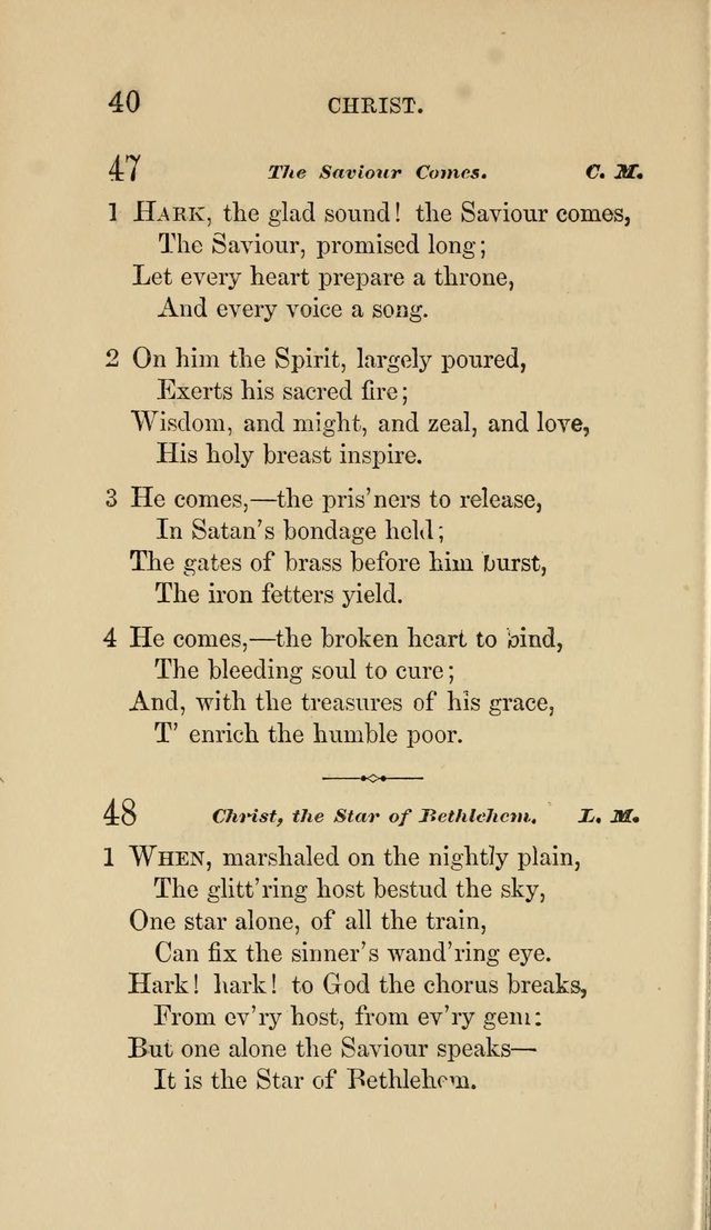 Social Hymn Book: Being the Hymns of the Social Hymn and Tune Book for the Lecture Room, Prayer Meeting, Family, and Congregation (2nd ed.) page 40
