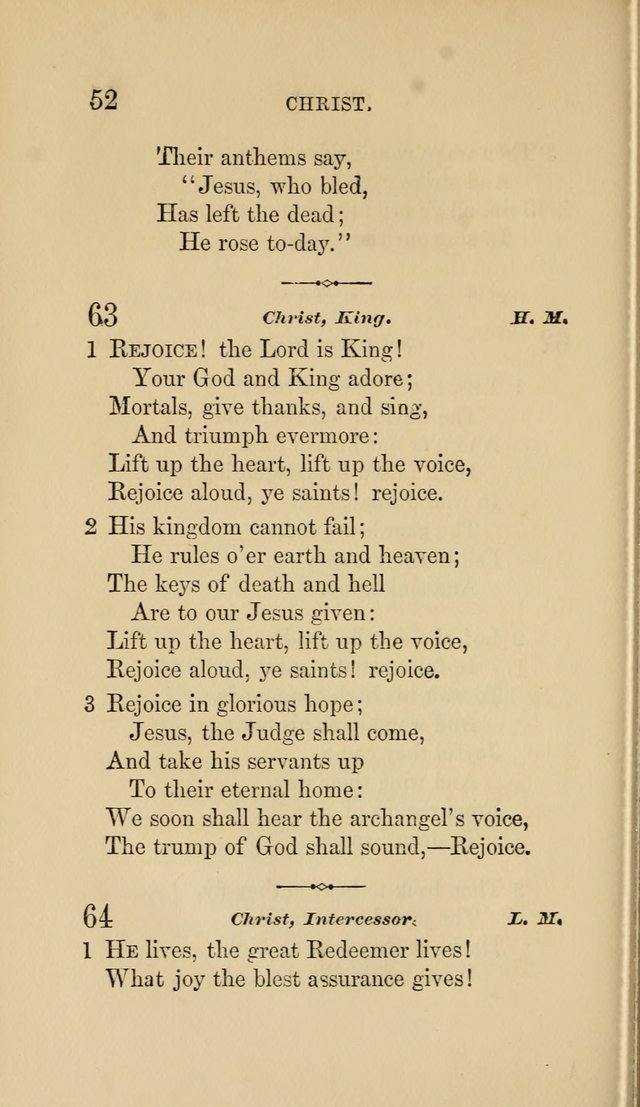 Social Hymn Book: Being the Hymns of the Social Hymn and Tune Book for the Lecture Room, Prayer Meeting, Family, and Congregation (2nd ed.) page 52