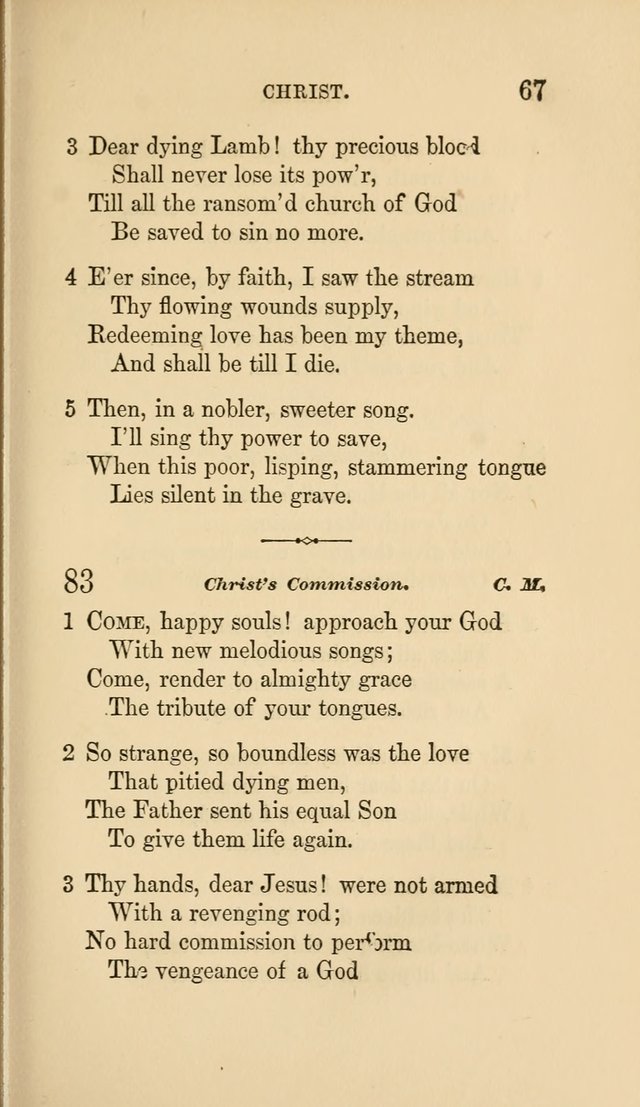 Social Hymn Book: Being the Hymns of the Social Hymn and Tune Book for the Lecture Room, Prayer Meeting, Family, and Congregation (2nd ed.) page 67