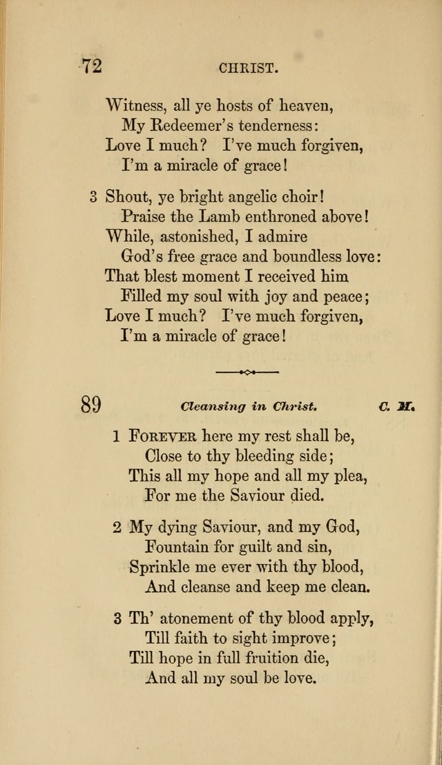 Social Hymn Book: Being the Hymns of the Social Hymn and Tune Book for the Lecture Room, Prayer Meeting, Family, and Congregation (2nd ed.) page 72