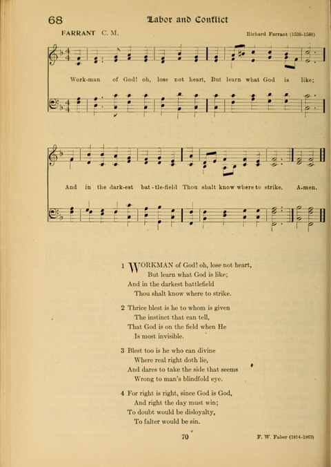 Social Hymns of Brotherhood and Aspiration page 70