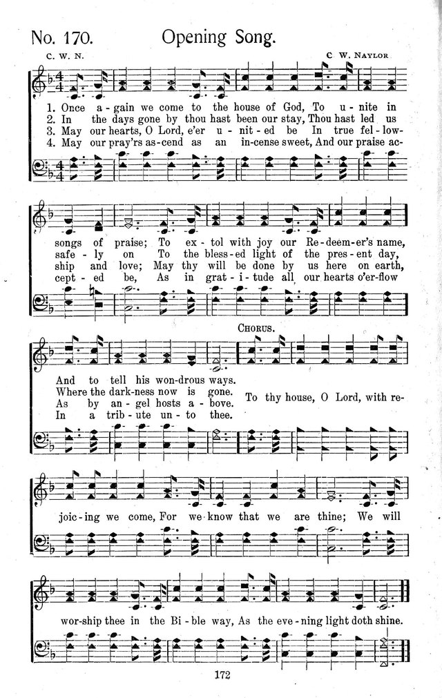 Select Hymns: for Christian worship and general gospel service page 172