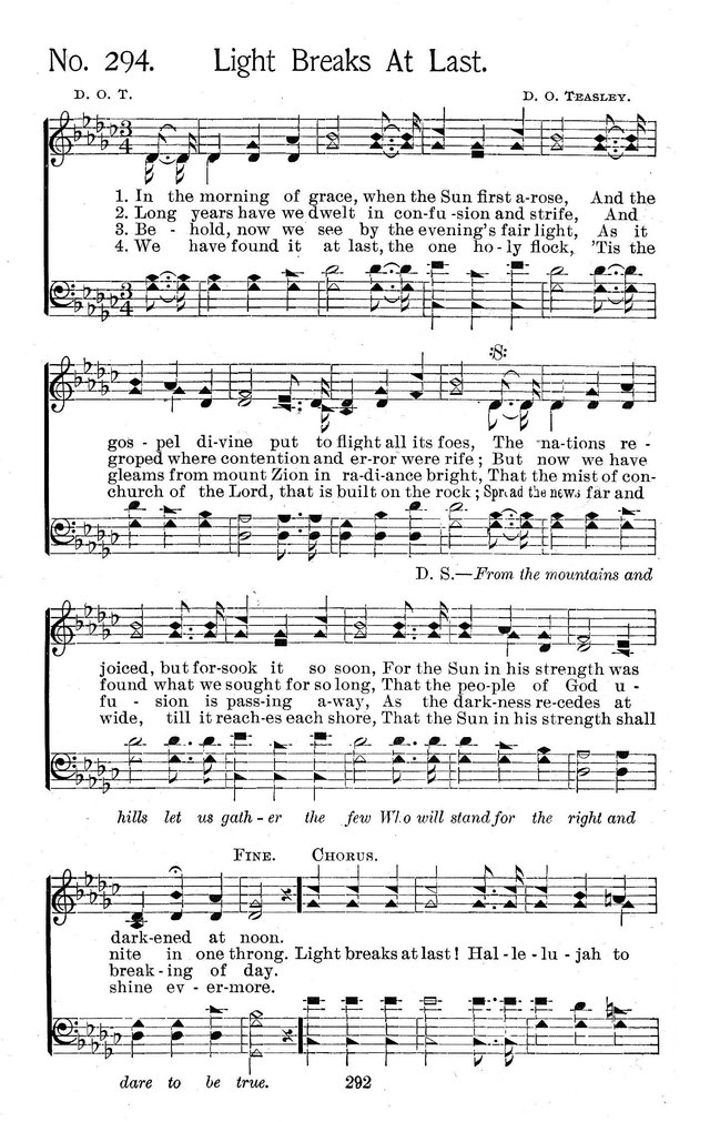 Select Hymns: for Christian worship and general gospel service page 292