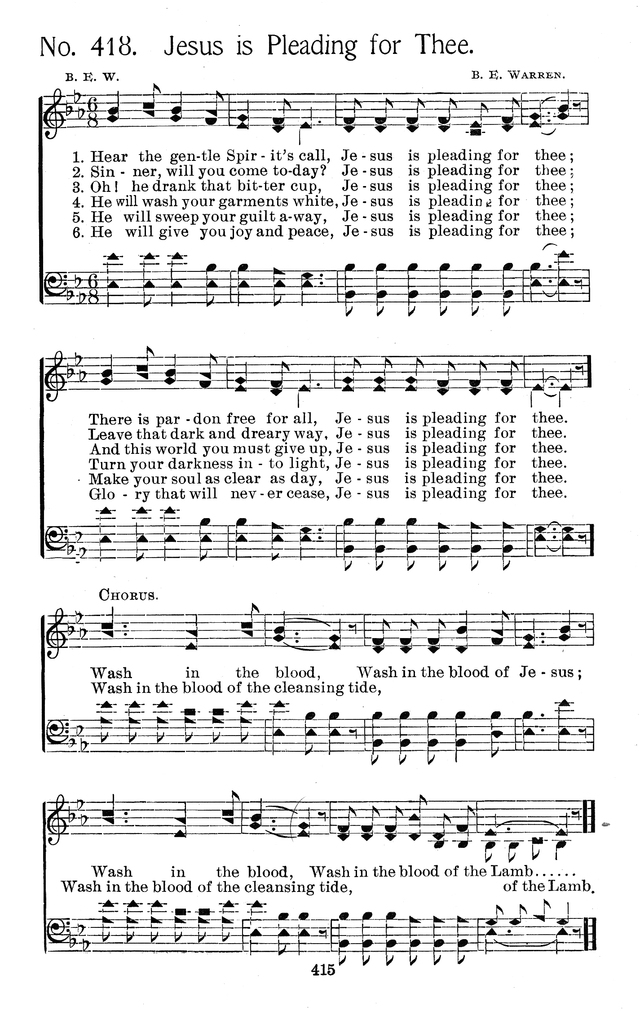 Select Hymns: for Christian worship and general gospel service page 415