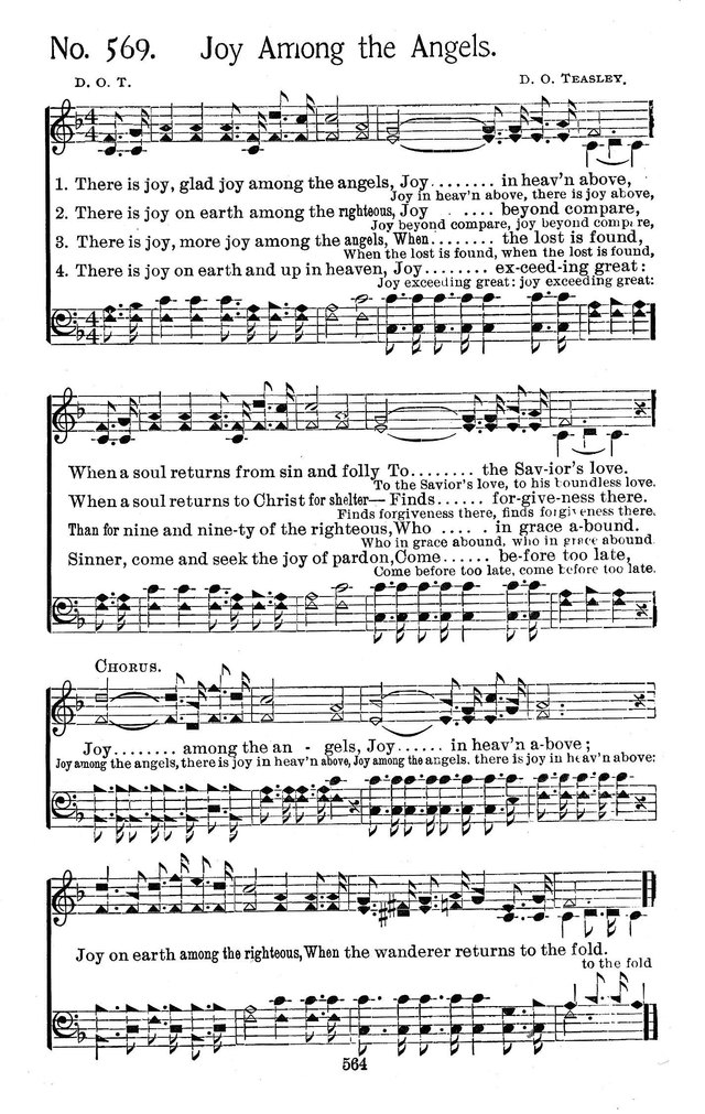 Select Hymns: for Christian worship and general gospel service page 564