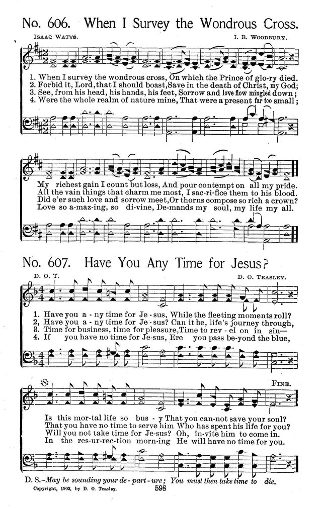 Select Hymns: for Christian worship and general gospel service page 598
