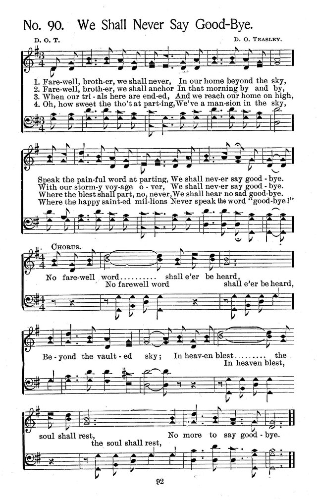 Select Hymns: for Christian worship and general gospel service page 92