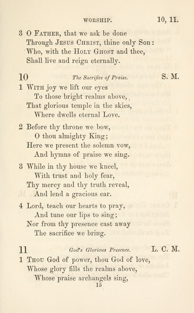 A Selection of Hymns: designed as a supplement to the "psalms and hymns" of the Presbyterian church page 15