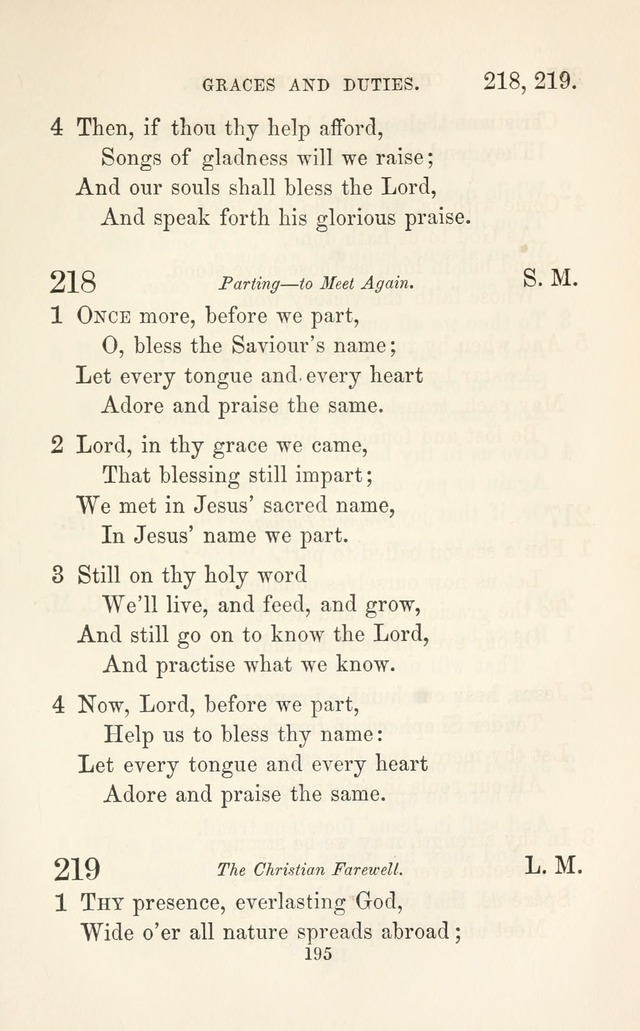 A Selection of Hymns: designed as a supplement to the "psalms and hymns" of the Presbyterian church page 197