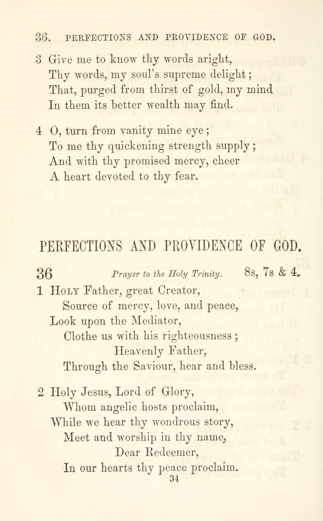 A Selection of Hymns: designed as a supplement to the "psalms and hymns" of the Presbyterian church page 34