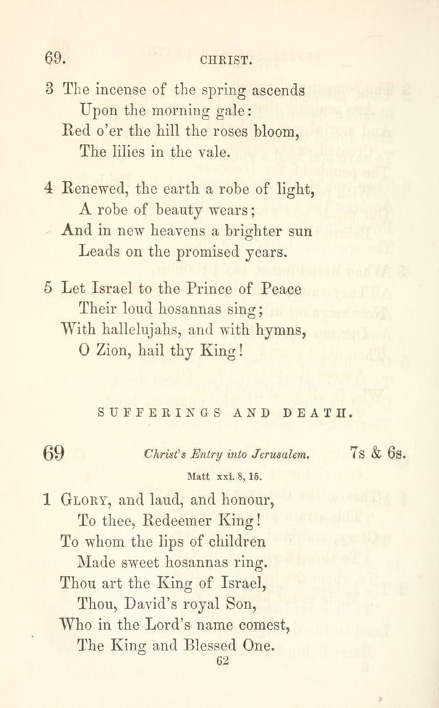 A Selection of Hymns: designed as a supplement to the "psalms and hymns" of the Presbyterian church page 62