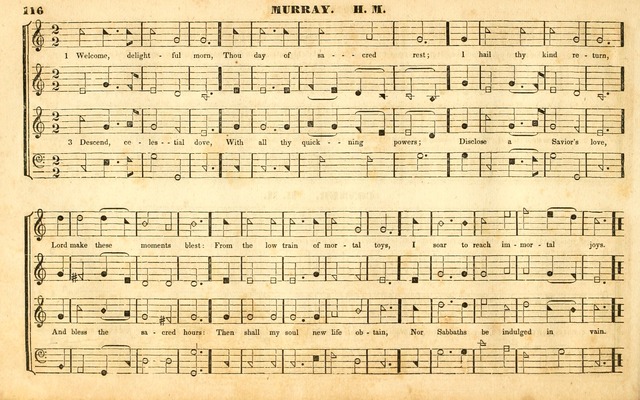 The Sacred Harp or Eclectic Harmony: a collection of church music, consisting of a great variety of psalm and hymn tunes, anthems, sacred songs and chants...(New ed., Rev. and Corr.) page 116