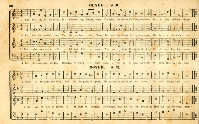 The Sacred Harp or Eclectic Harmony: a collection of church music, consisting of a great variety of psalm and hymn tunes, anthems, sacred songs and chants...(New ed., Rev. and Corr.) page 96