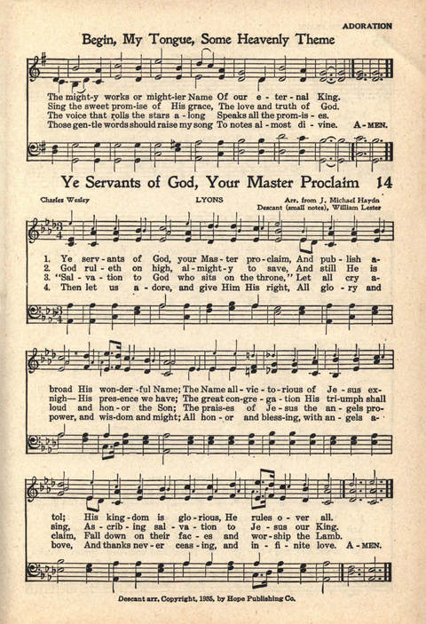 The Service Hymnal: Compiled for general use in all religious services of the Church, School and Home page 18