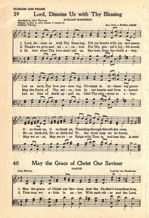 The Service Hymnal: Compiled for general use in all religious services of the Church, School and Home page 37