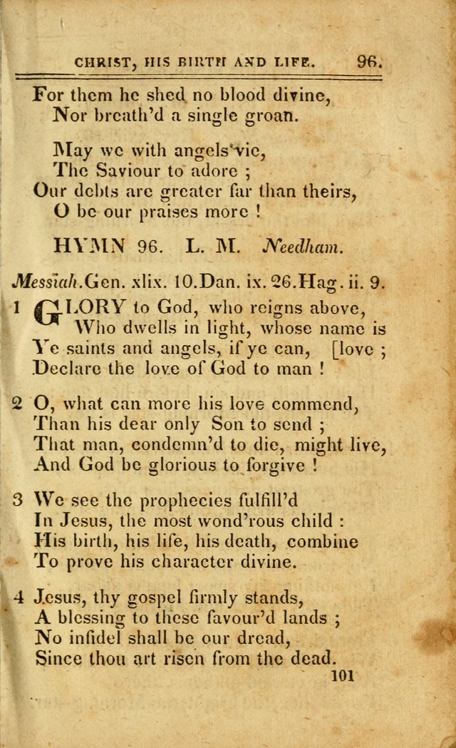 A Selection of Hymns: including a few originals, designed to aid the friends of  Zion in their private and social worship page 101