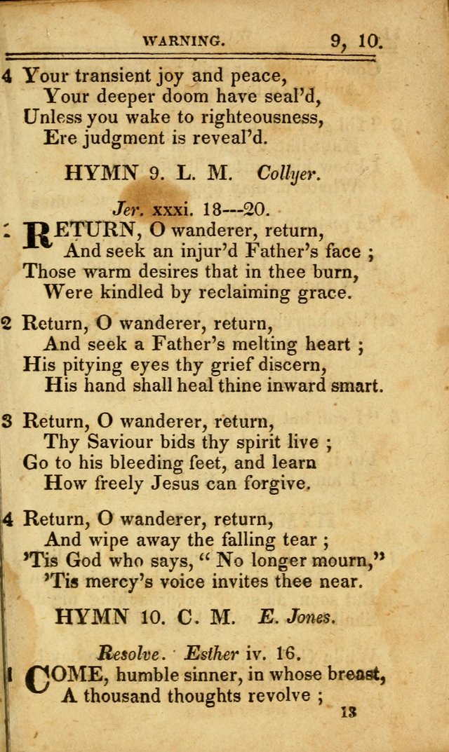 A Selection of Hymns: including a few originals, designed to aid the friends of  Zion in their private and social worship page 13