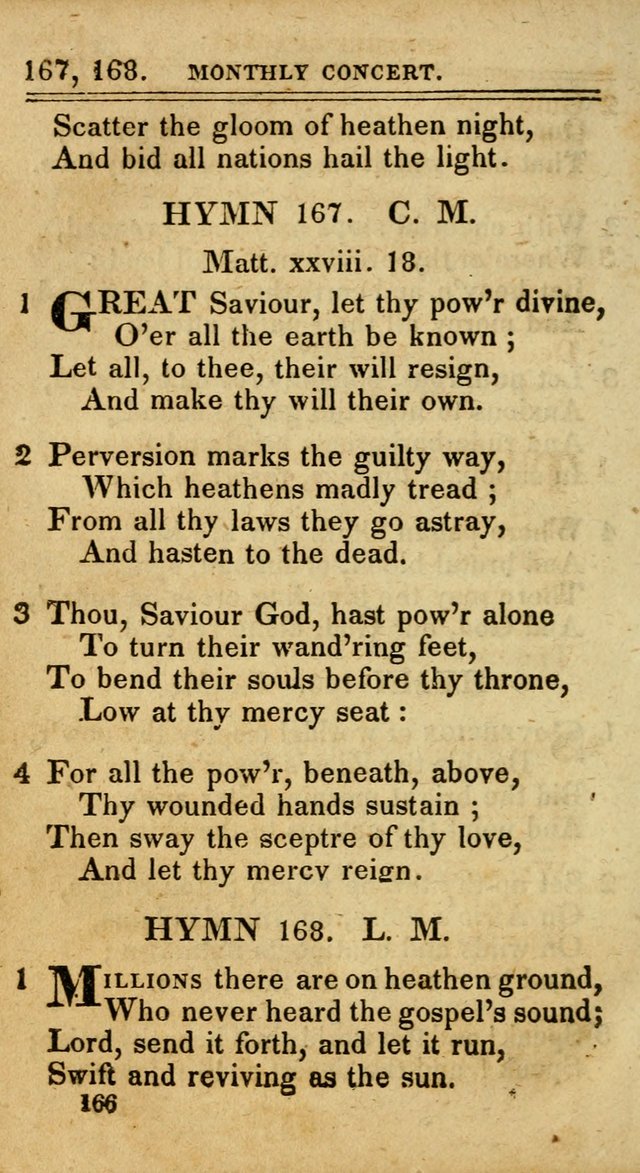 A Selection of Hymns: including a few originals, designed to aid the friends of  Zion in their private and social worship page 166