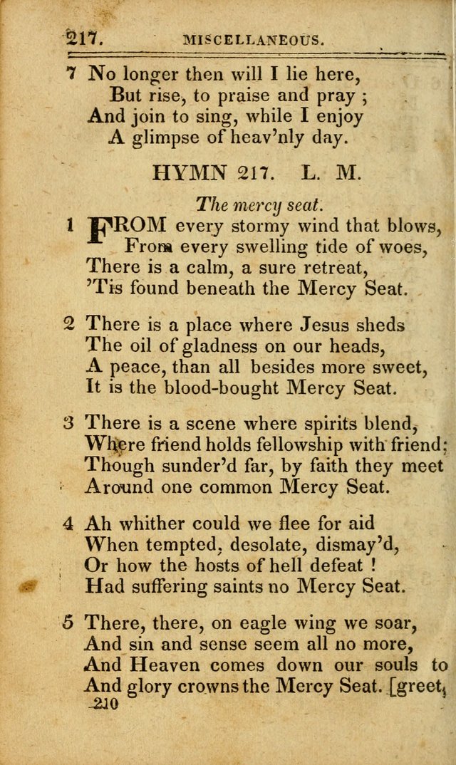 A Selection of Hymns: including a few originals, designed to aid the friends of  Zion in their private and social worship page 210