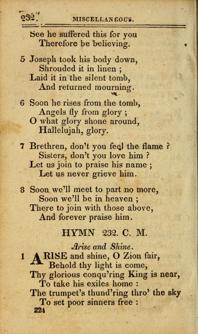 A Selection of Hymns: including a few originals, designed to aid the friends of  Zion in their private and social worship page 224