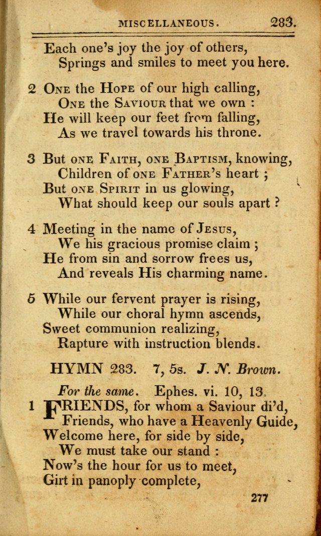 A Selection of Hymns: including a few originals, designed to aid the friends of  Zion in their private and social worship page 277