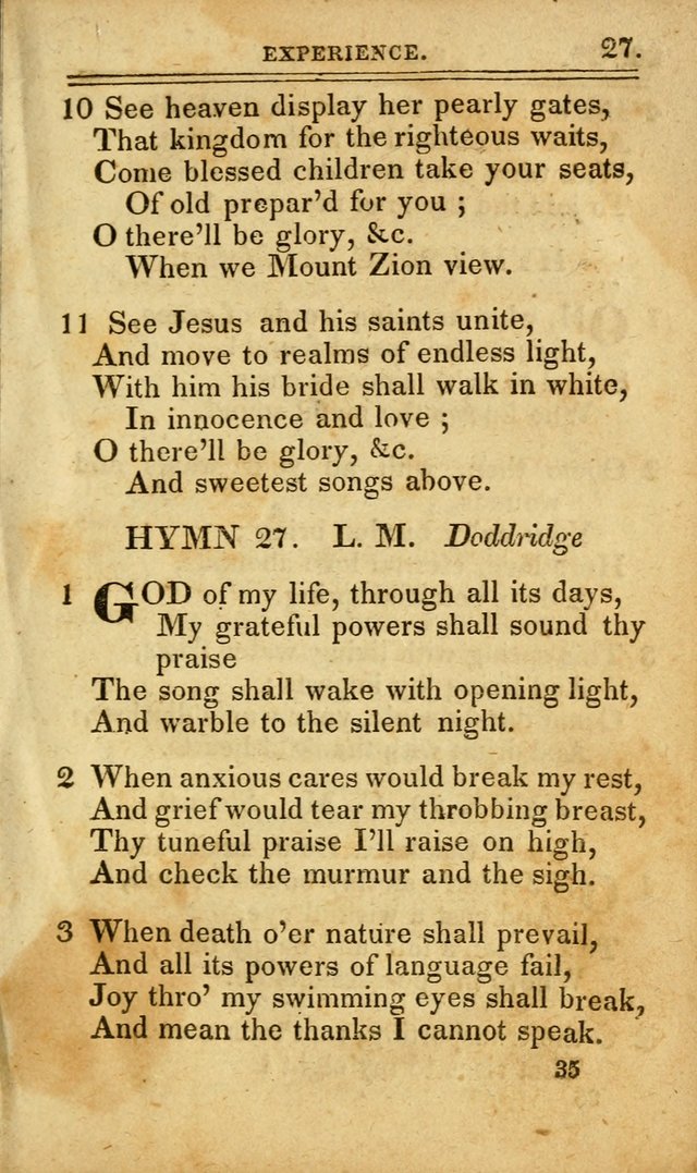 A Selection of Hymns: including a few originals, designed to aid the friends of  Zion in their private and social worship page 35