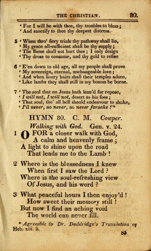 A Selection of Hymns: including a few originals, designed to aid the friends of  Zion in their private and social worship page 85