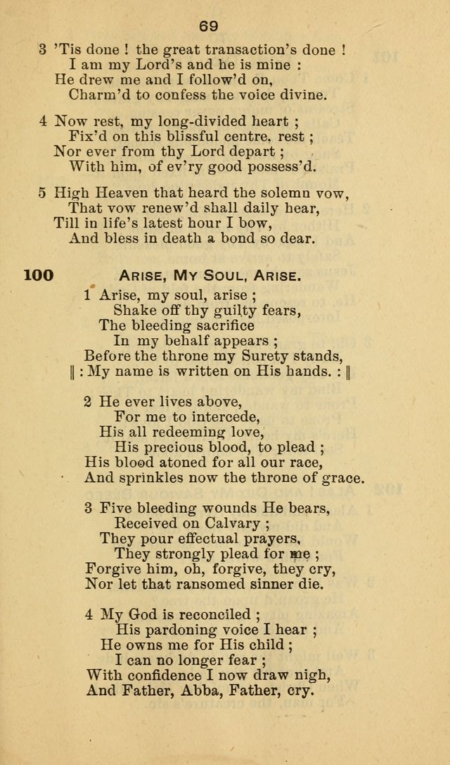 Selection of Hymns, for the use of the first M. E. Church, Cape May City page 70