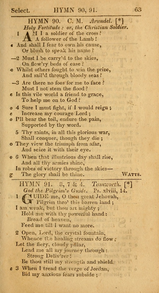 Select Hymns from Other Authors, Selected Harmony Together with Directions for Musical Expression. 2nd ed. page 63