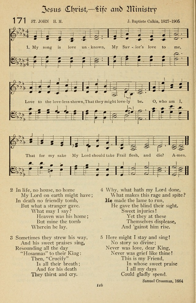The Sanctuary Hymnal, published by Order of the General Conference of the United Brethren in Christ page 117
