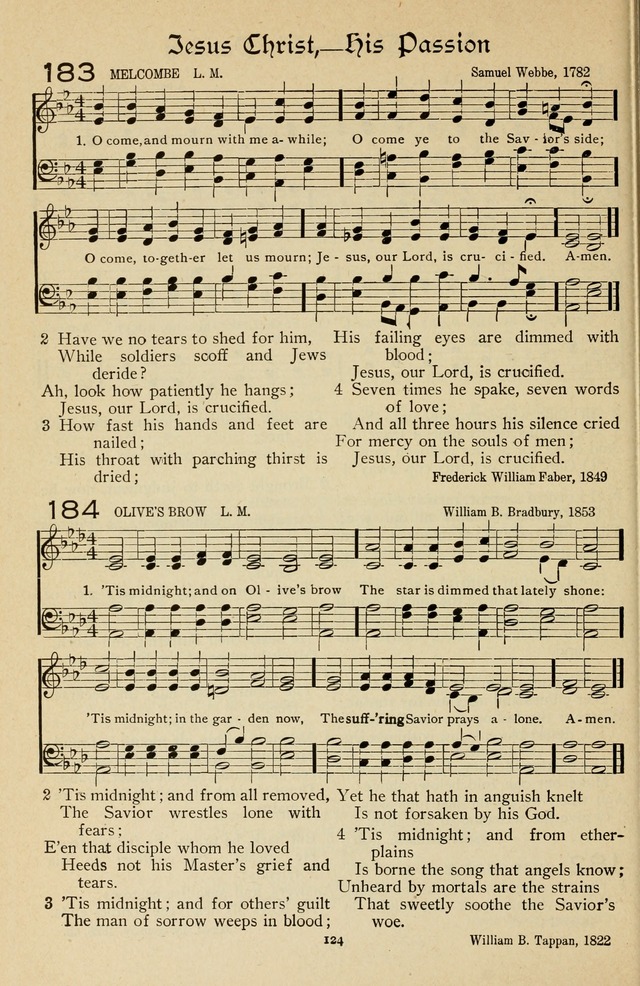 The Sanctuary Hymnal, published by Order of the General Conference of the United Brethren in Christ page 125