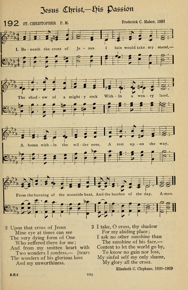 The Sanctuary Hymnal, published by Order of the General Conference of the United Brethren in Christ page 130