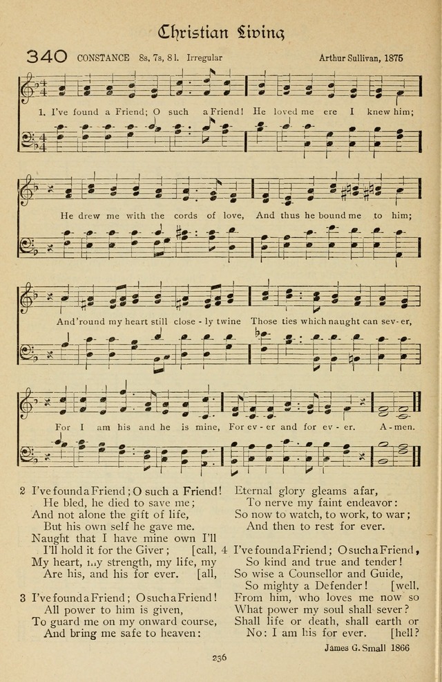 The Sanctuary Hymnal, published by Order of the General Conference of the United Brethren in Christ page 237