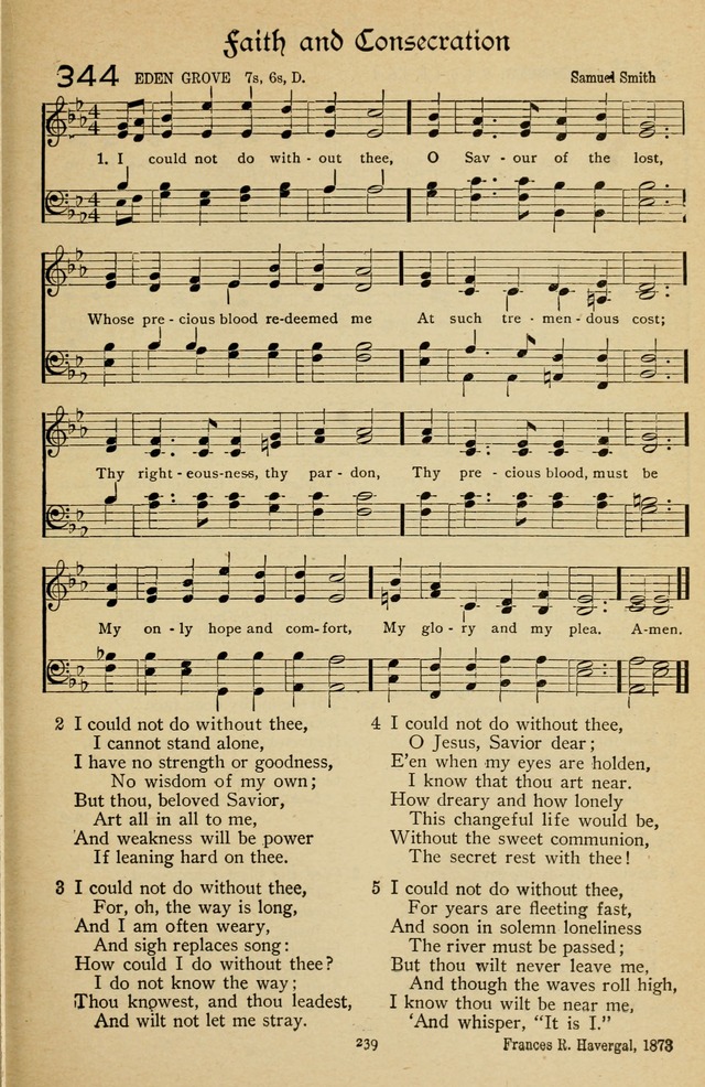 The Sanctuary Hymnal, published by Order of the General Conference of the United Brethren in Christ page 240