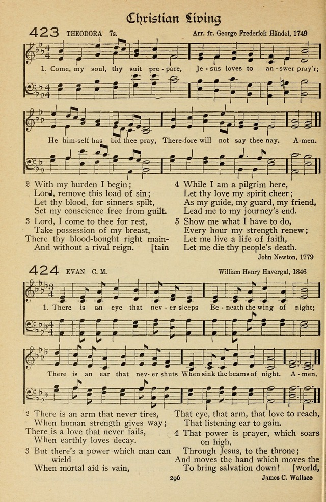 The Sanctuary Hymnal, published by Order of the General Conference of the United Brethren in Christ page 297