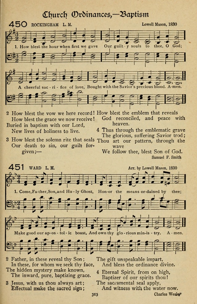 The Sanctuary Hymnal, published by Order of the General Conference of the United Brethren in Christ page 314