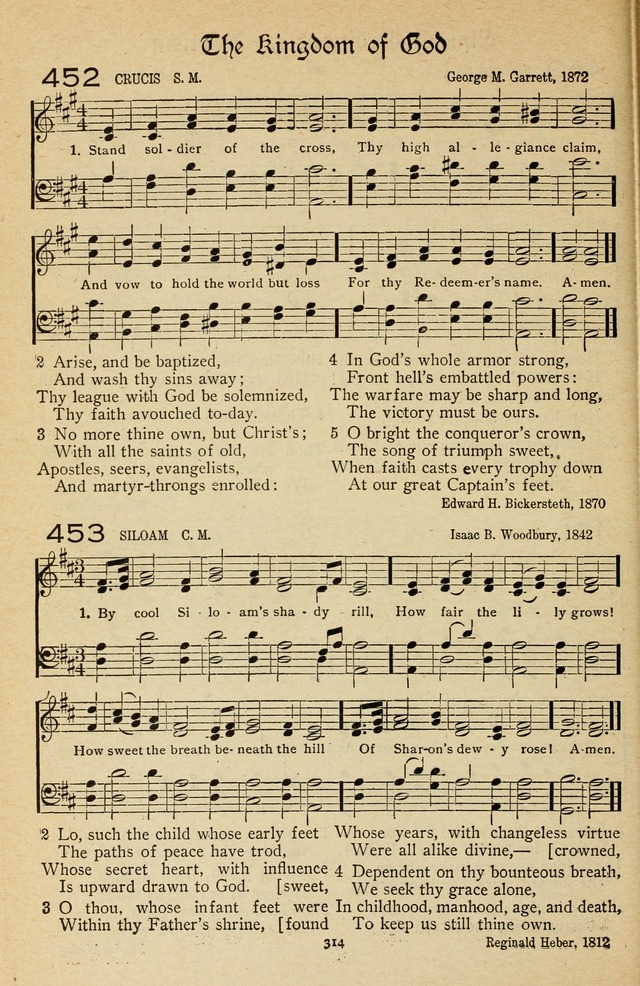 The Sanctuary Hymnal, published by Order of the General Conference of the United Brethren in Christ page 315