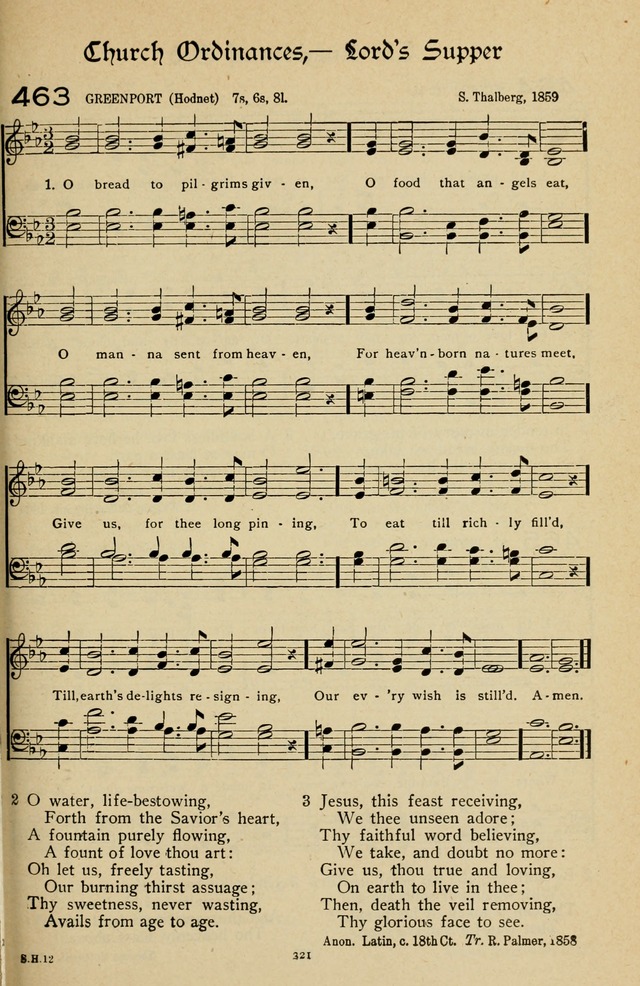 The Sanctuary Hymnal, published by Order of the General Conference of the United Brethren in Christ page 322