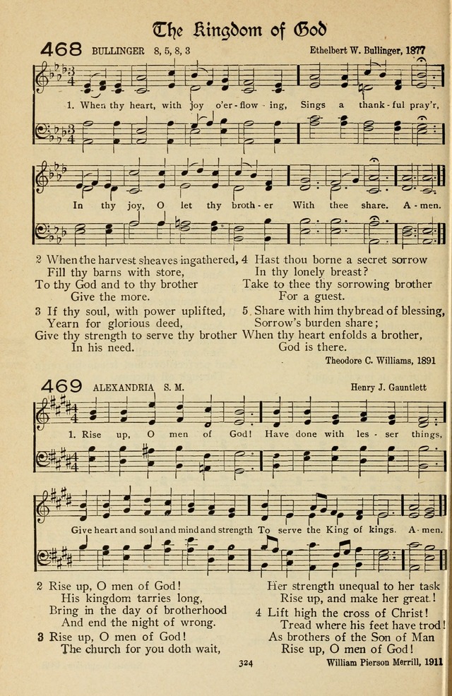 The Sanctuary Hymnal, published by Order of the General Conference of the United Brethren in Christ page 325